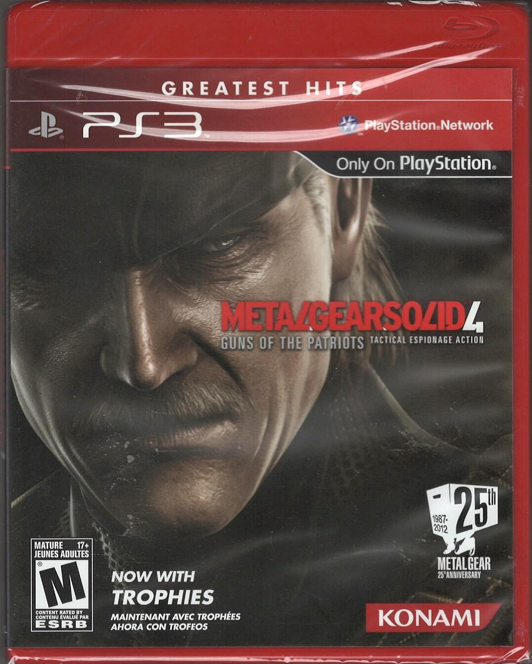 playstation metal gear solid Metal Gear Solid 4 Guns of the Patriots