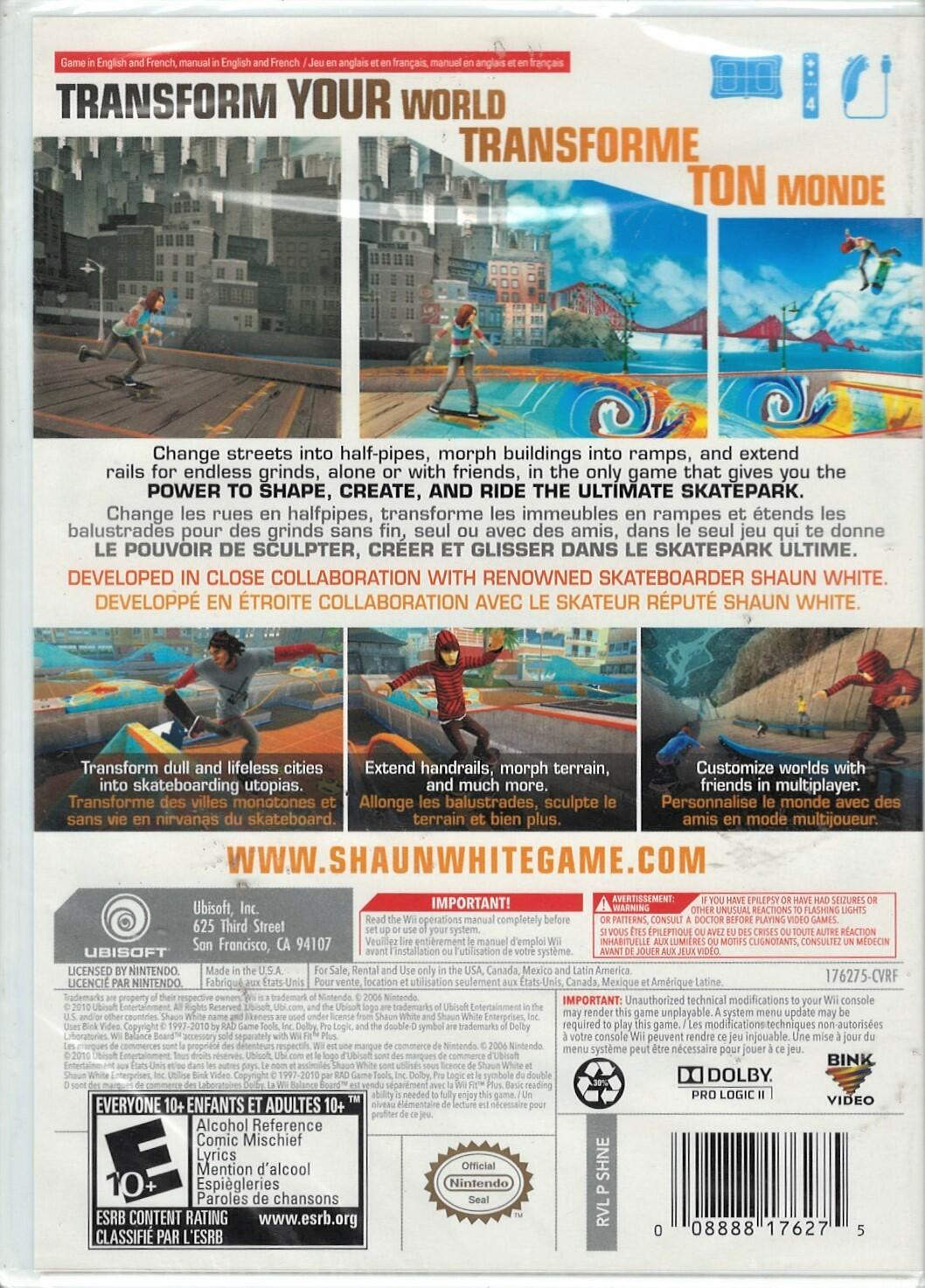 Shaun White Skateboarding - Nintendo Wii