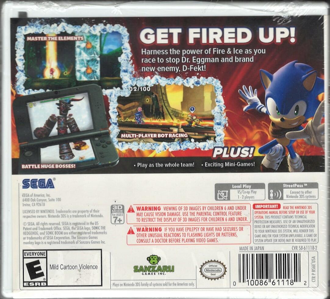 Sonic Boom: Fire & Ice - Nintendo 3DS
