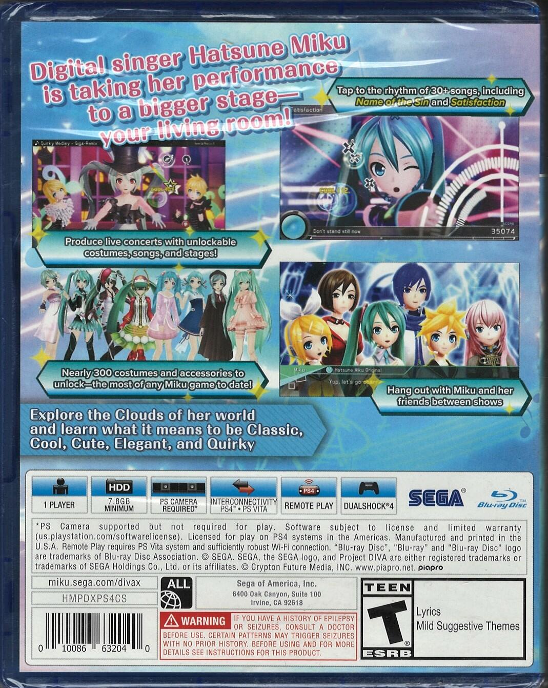 Hatsune Miku: Project DIVA X - PlayStation 4