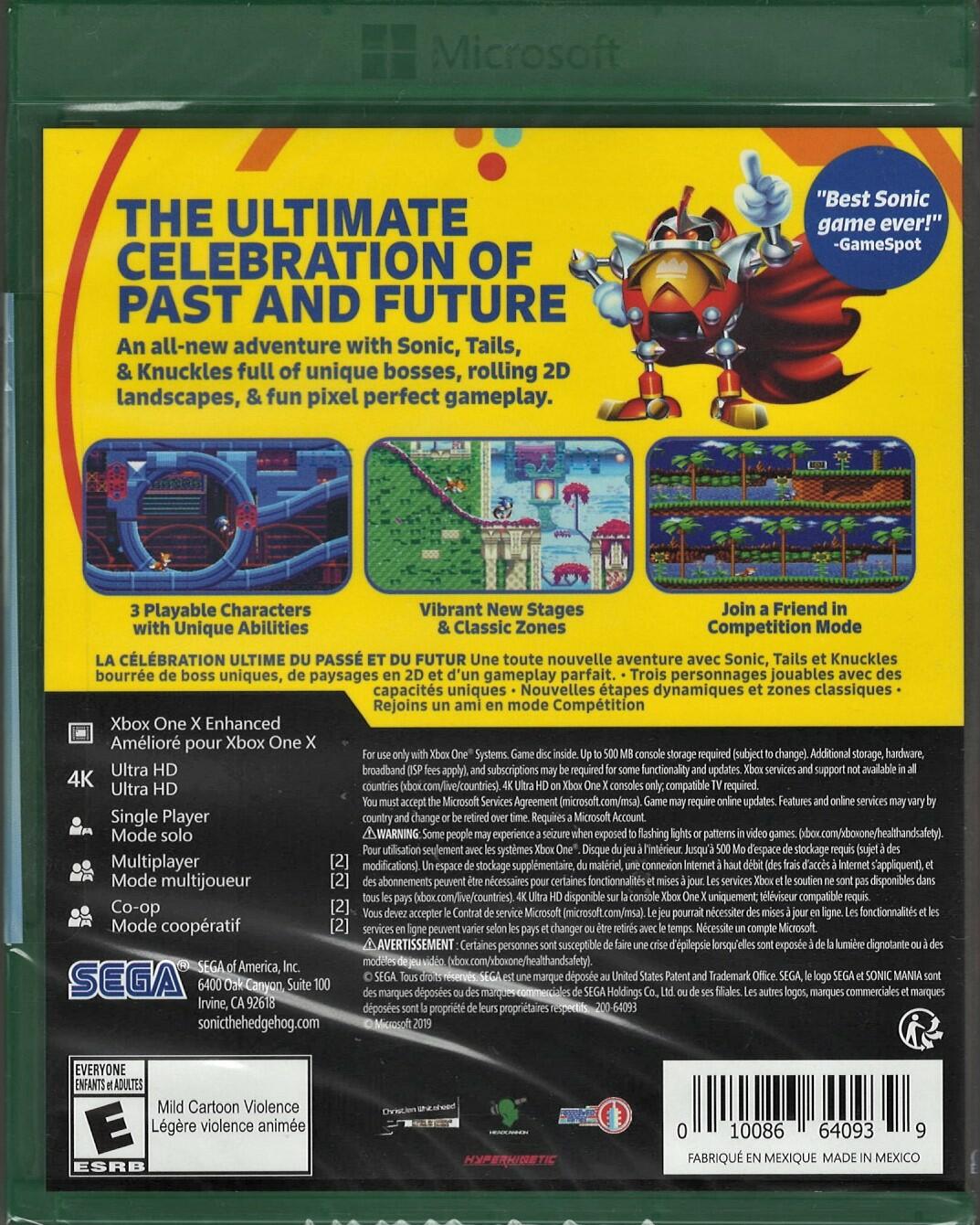Sonic Mania - Xbox One