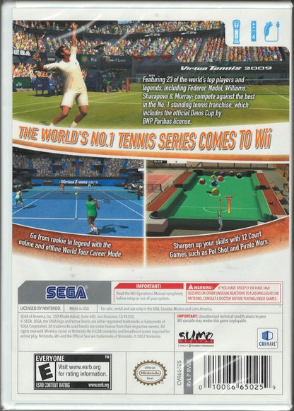 Virtua Tennis 2009 - Nintendo Wii