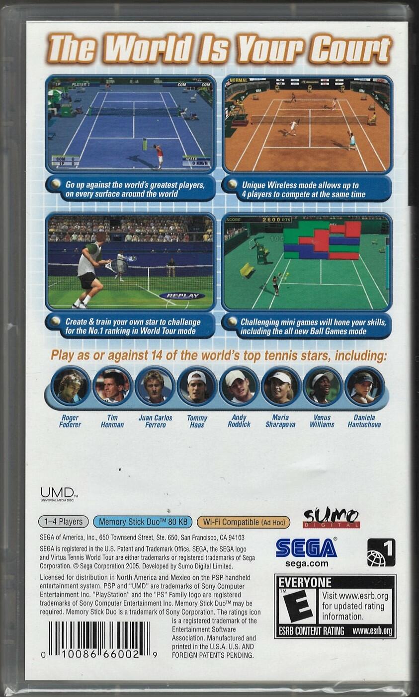 Virtua Tennis World Tour - PlayStation Portable
