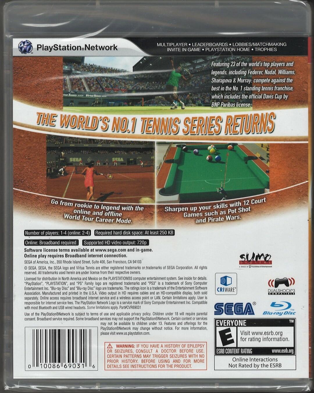 Virtua Tennis 2009 - PlayStation 3