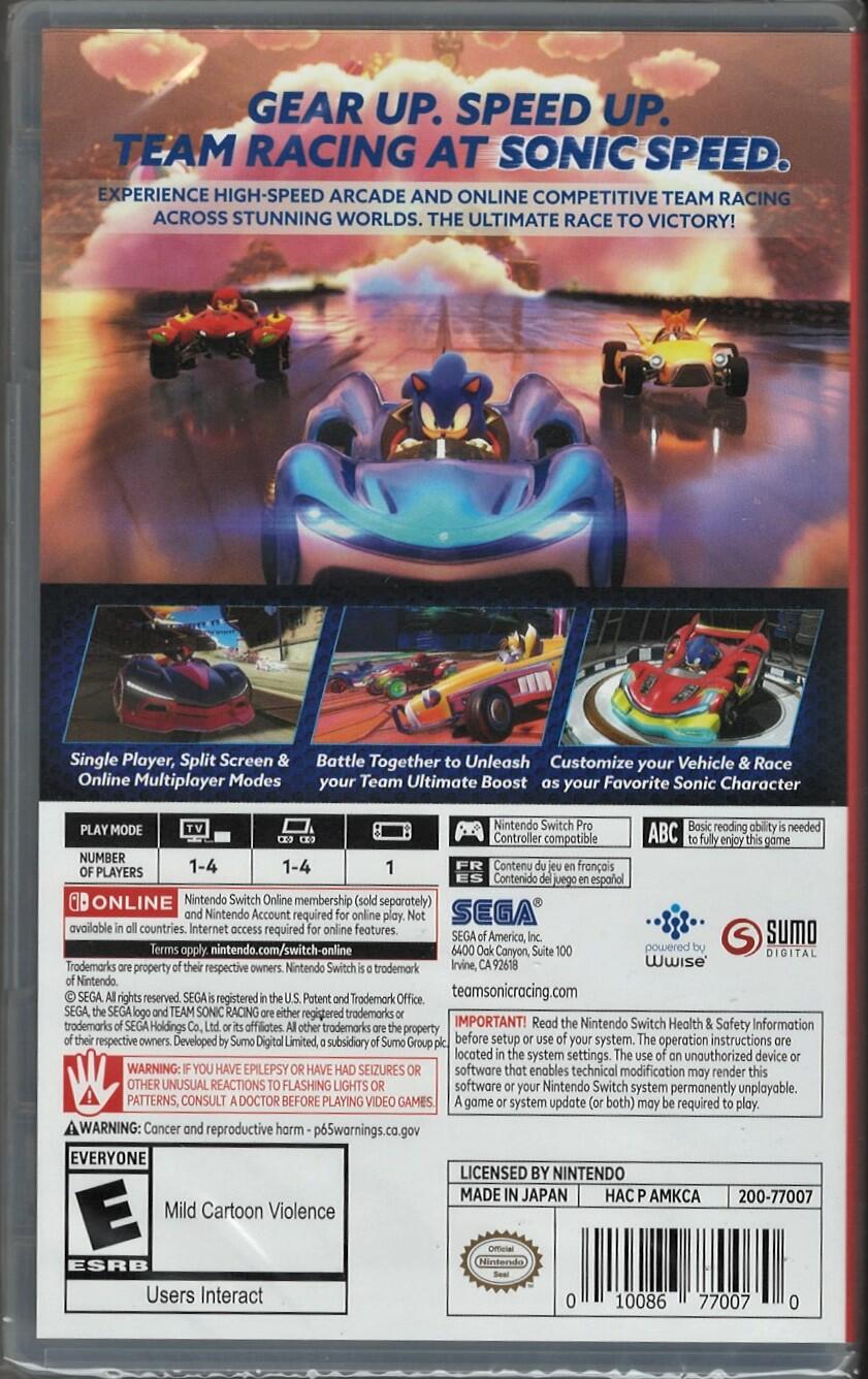 Team Sonic Racing - Nintendo Switch