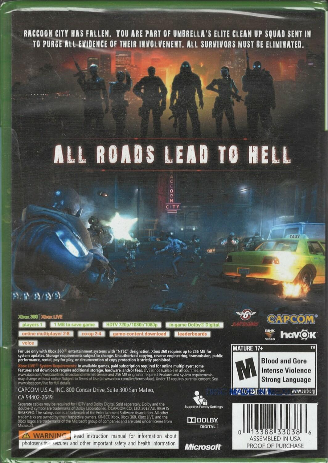 Resident Evil: Operation Raccoon City - Xbox 360