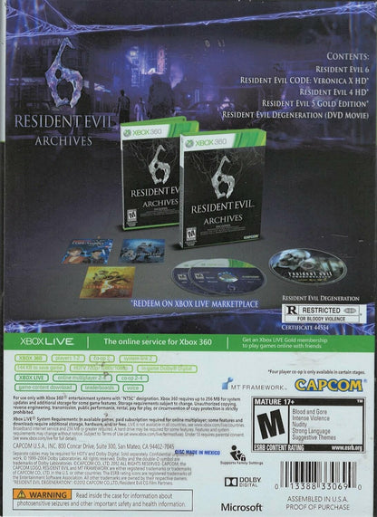 Resident Evil 6 Archives - Xbox 360