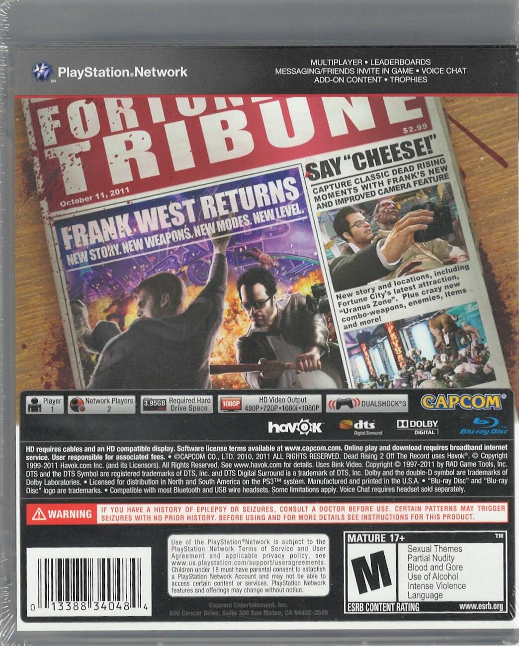 Dead Rising 2: Off the Record - PlayStation 3 – DustyGame