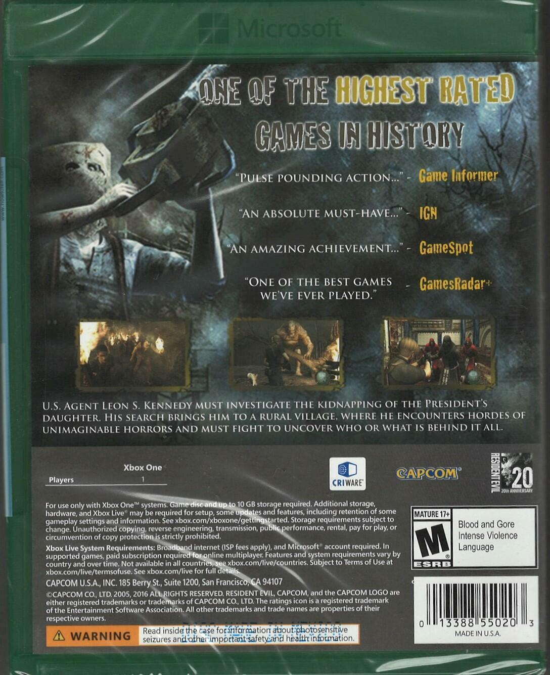 Resident Evil 4 HD - Xbox One