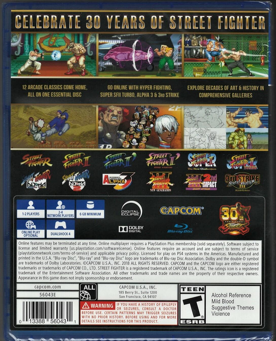 Street Fighter 30th Anniversary Collection - Standard Edition - PlayStation 4