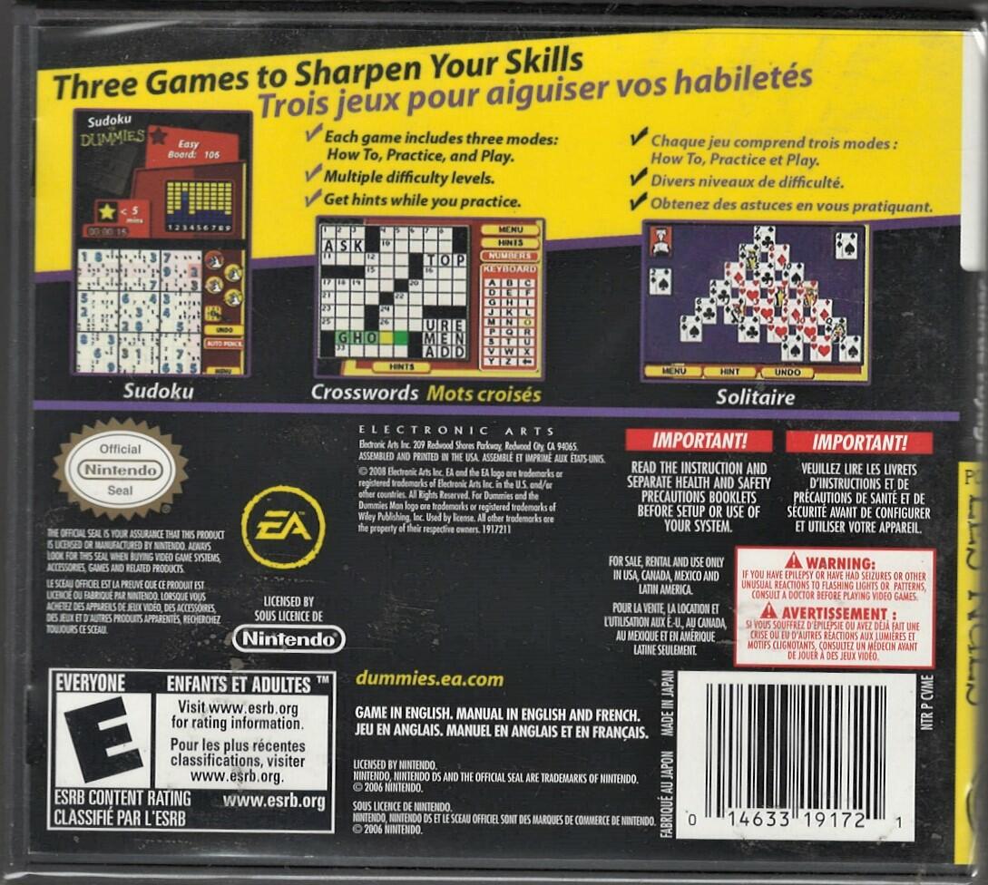 Travel Games For Dummies - Nintendo DS