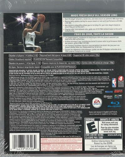 NBA Live 2009 - PlayStation 3