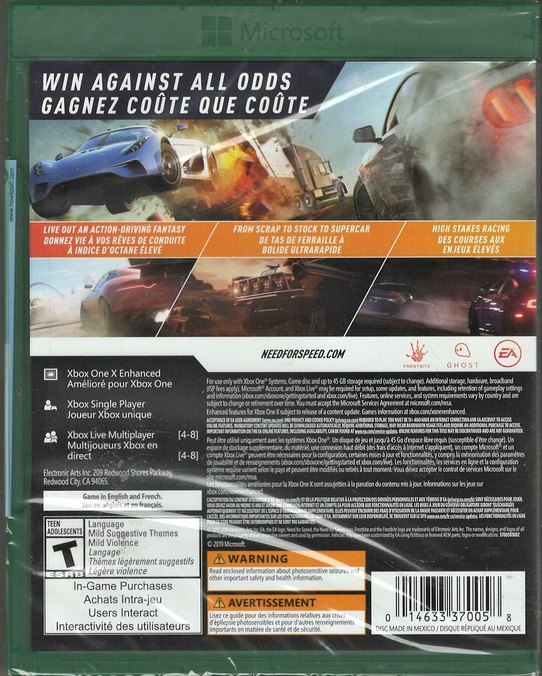 Need for Speed Payback - Xbox One