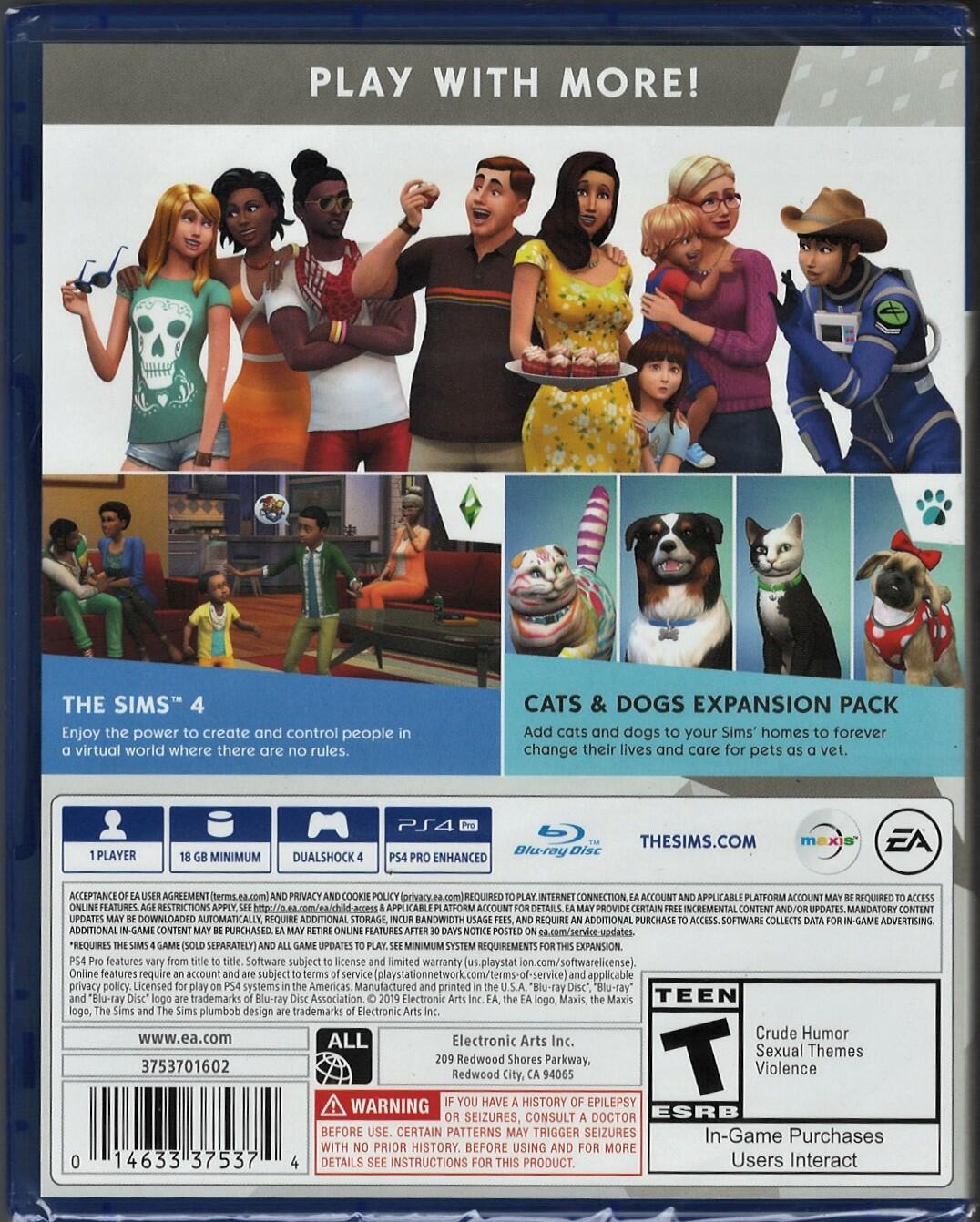 THE Sims 4 PLUS Cats and Dogs - PlayStation 4