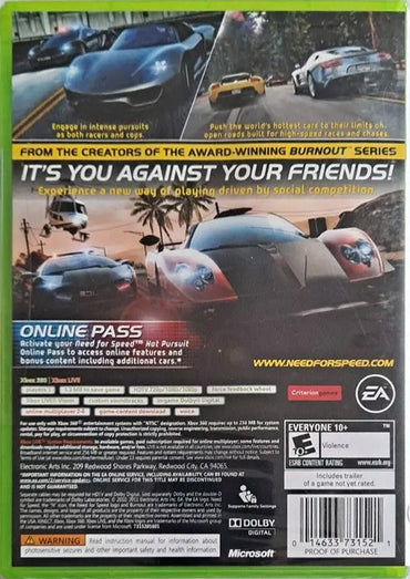 Need for Speed: Hot Pursuit (Platinum Hits) - Xbox 360