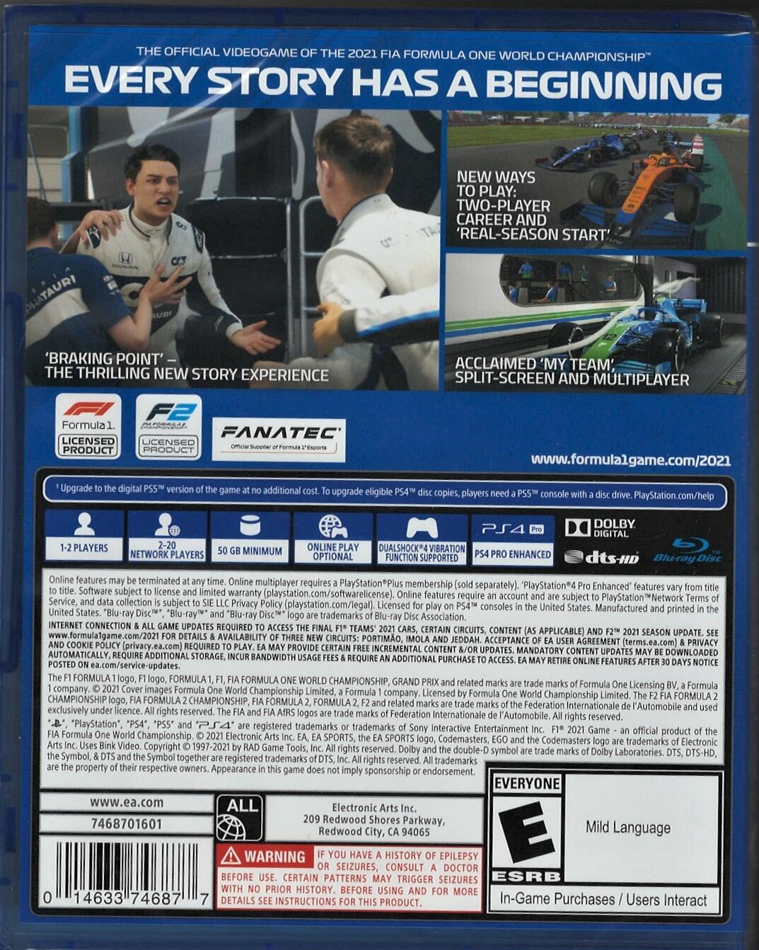 F1 2021 - PlayStation 4