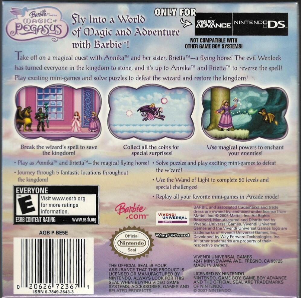 Barbie and the Magic of Pegasus - Game Boy Advance