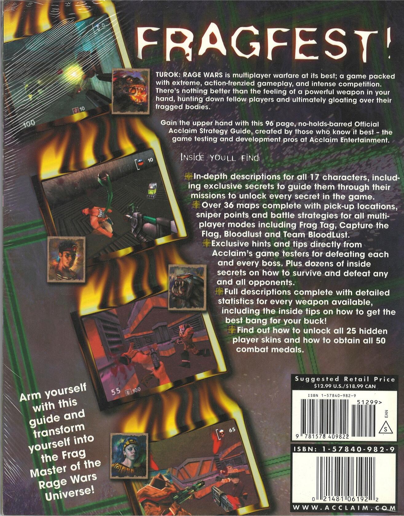 Turok Rage Wars for Nintendo 64 Official Acclaim Strategy Guide