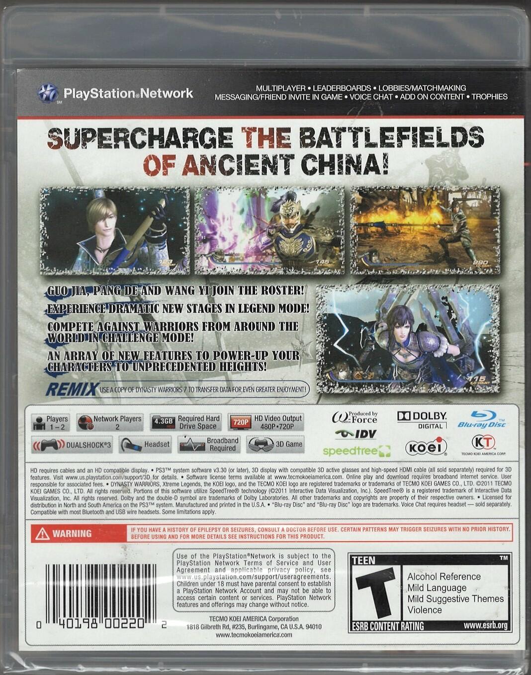 Dynasty Warriors 7: Xtreme Legends - PlayStation 3