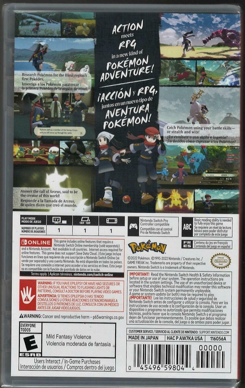 Pokemon Legends: Arceus - Nintendo Switch
