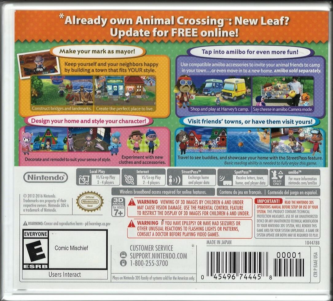 Animal Crossing: New Leaf (Select) - Nintendo 3DS