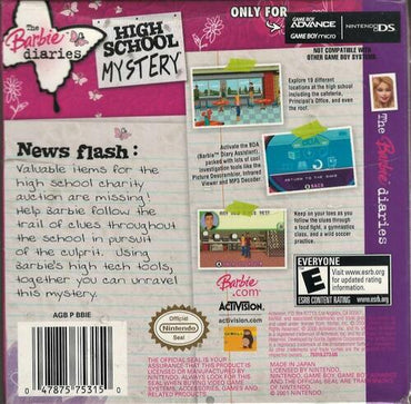 Barbie Diaries High School Mystery - Game Boy Advance