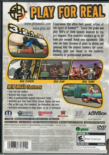 Greg Hasting's Tournament Paintball Max'd - PlayStation 2