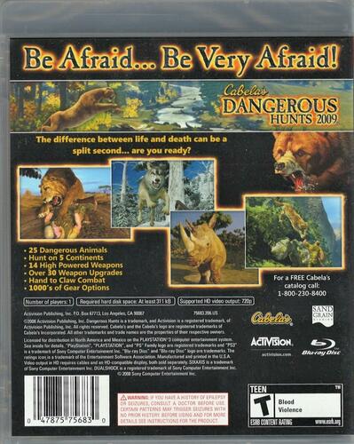 Cabela's Dangerous Hunts 2009 - PlayStation 3