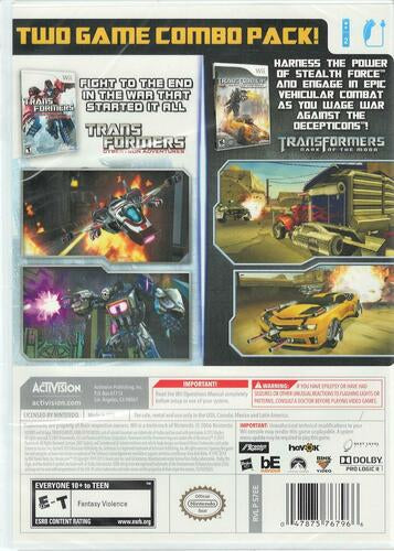 Transformers: Dark of the Moon/Cybertron Adv 2 Pack - Nintendo Wii