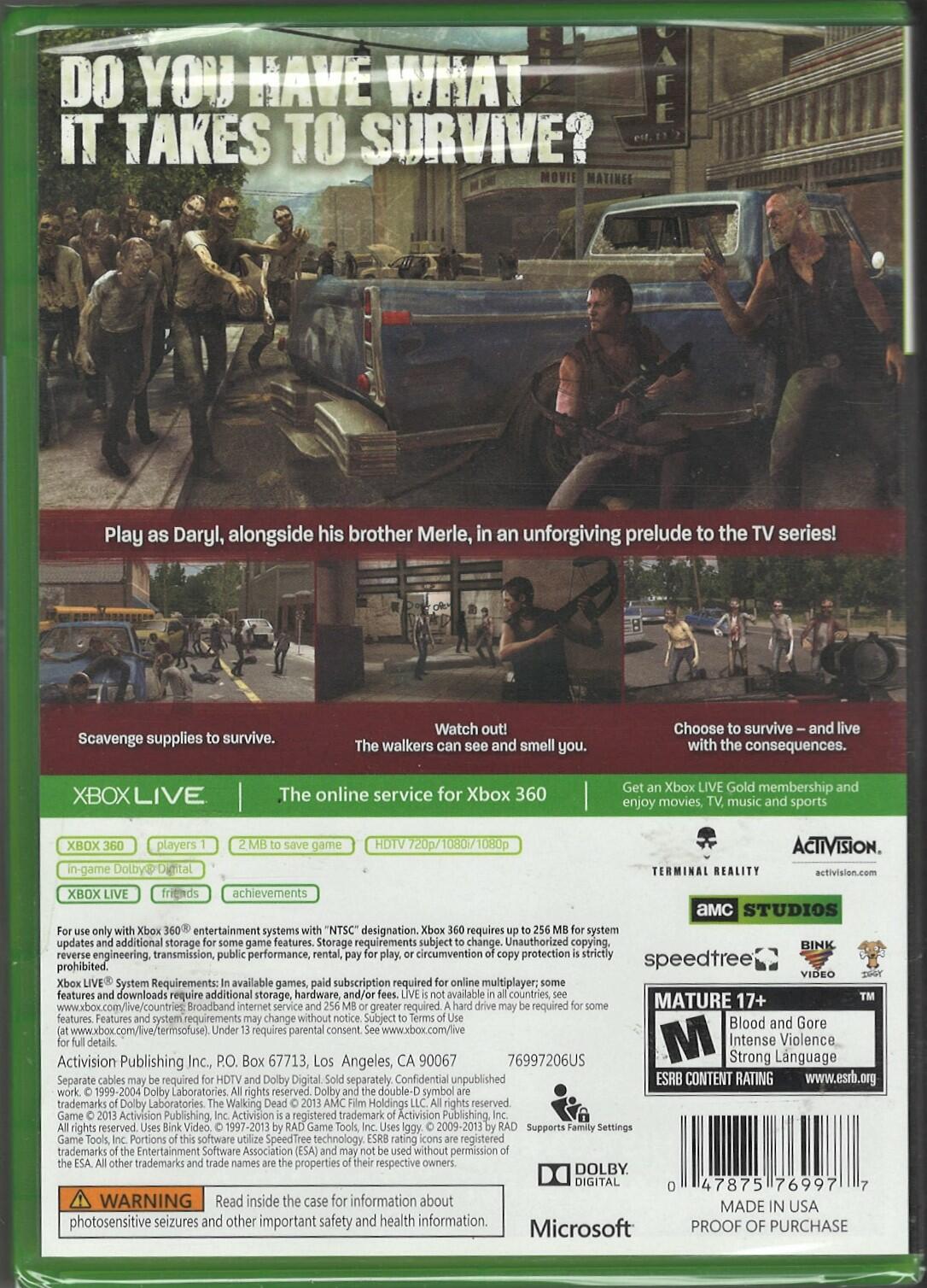 The Walking Dead: Survival Instinct - Xbox 360