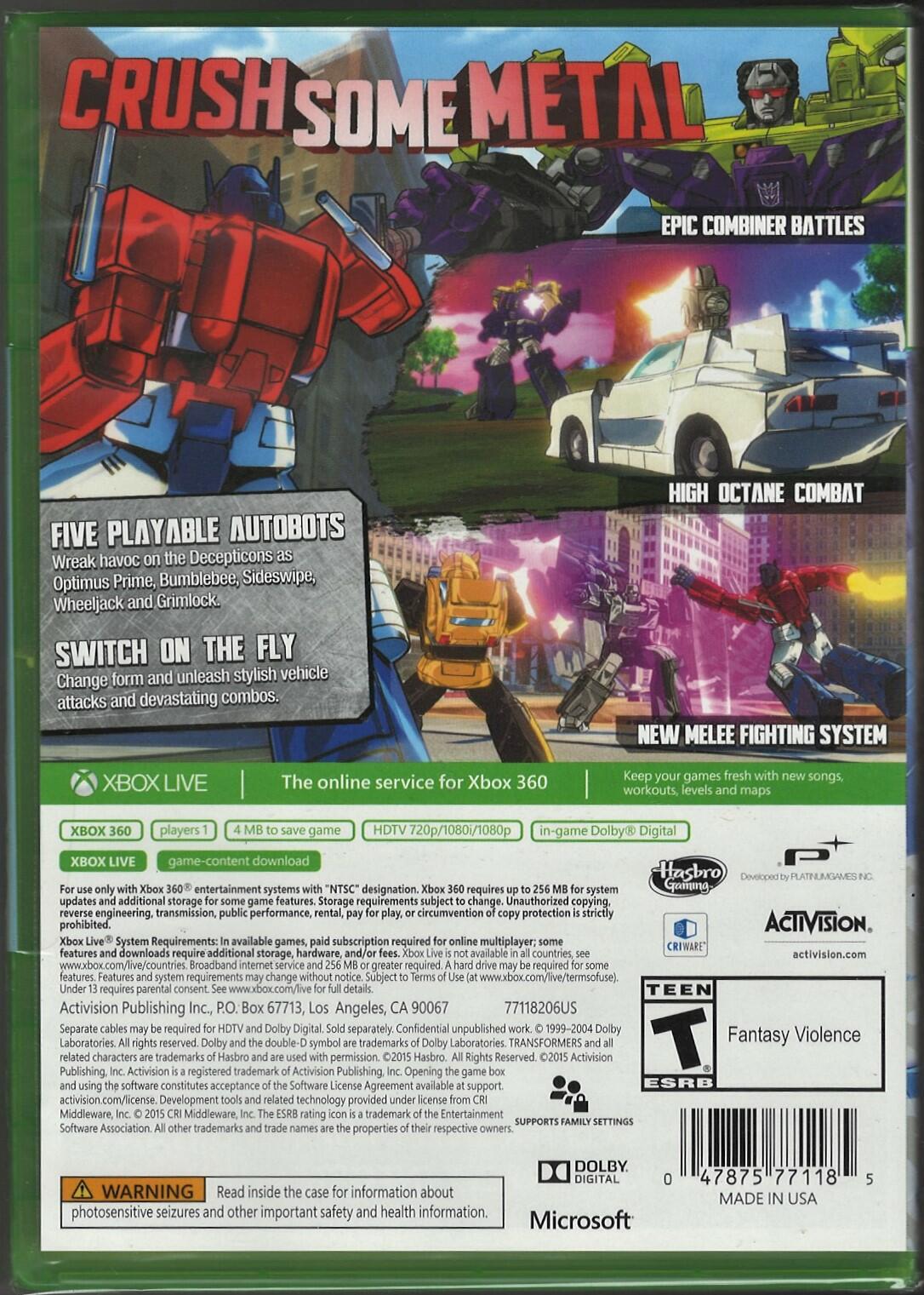 Transformers Devastation - Xbox 360