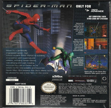 Spider-Man The Movie - Game Boy Advance