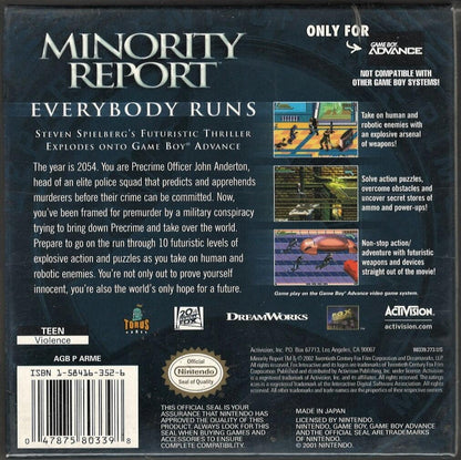 Minority Report - Game Boy Advance