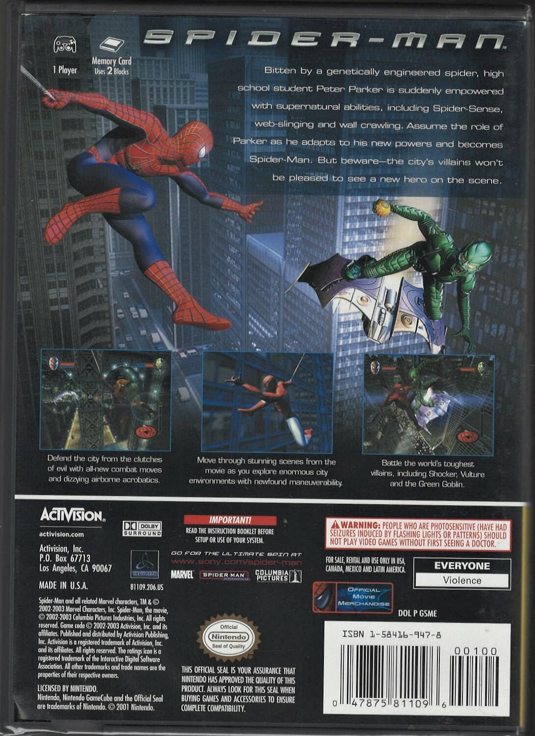 Spider-Man The Movie - Nintendo GameCube