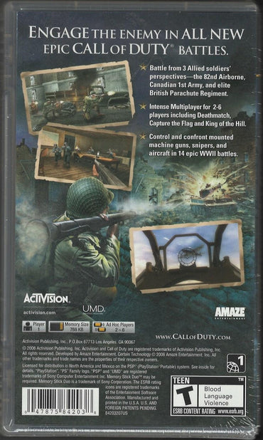 Call Of Duty: Roads To Victory (Favorites) - PlayStation Portable