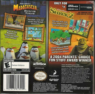 Shrek 2 / Madagascar Operation Penguins 2 pk - Game Boy Advance