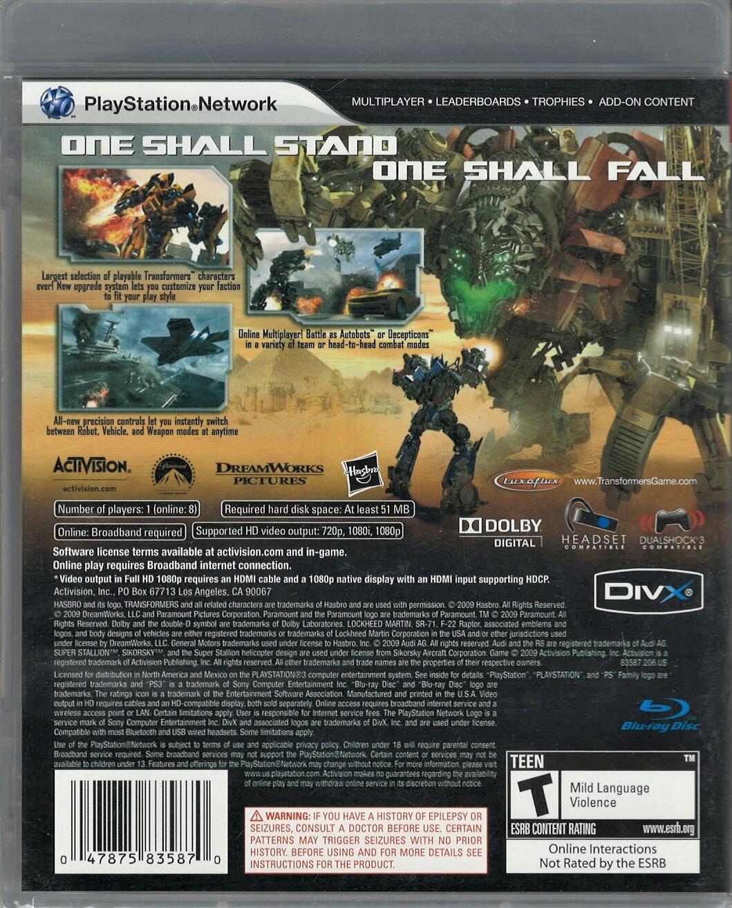 Transformers: Revenge of the Fallen - PlayStation 3