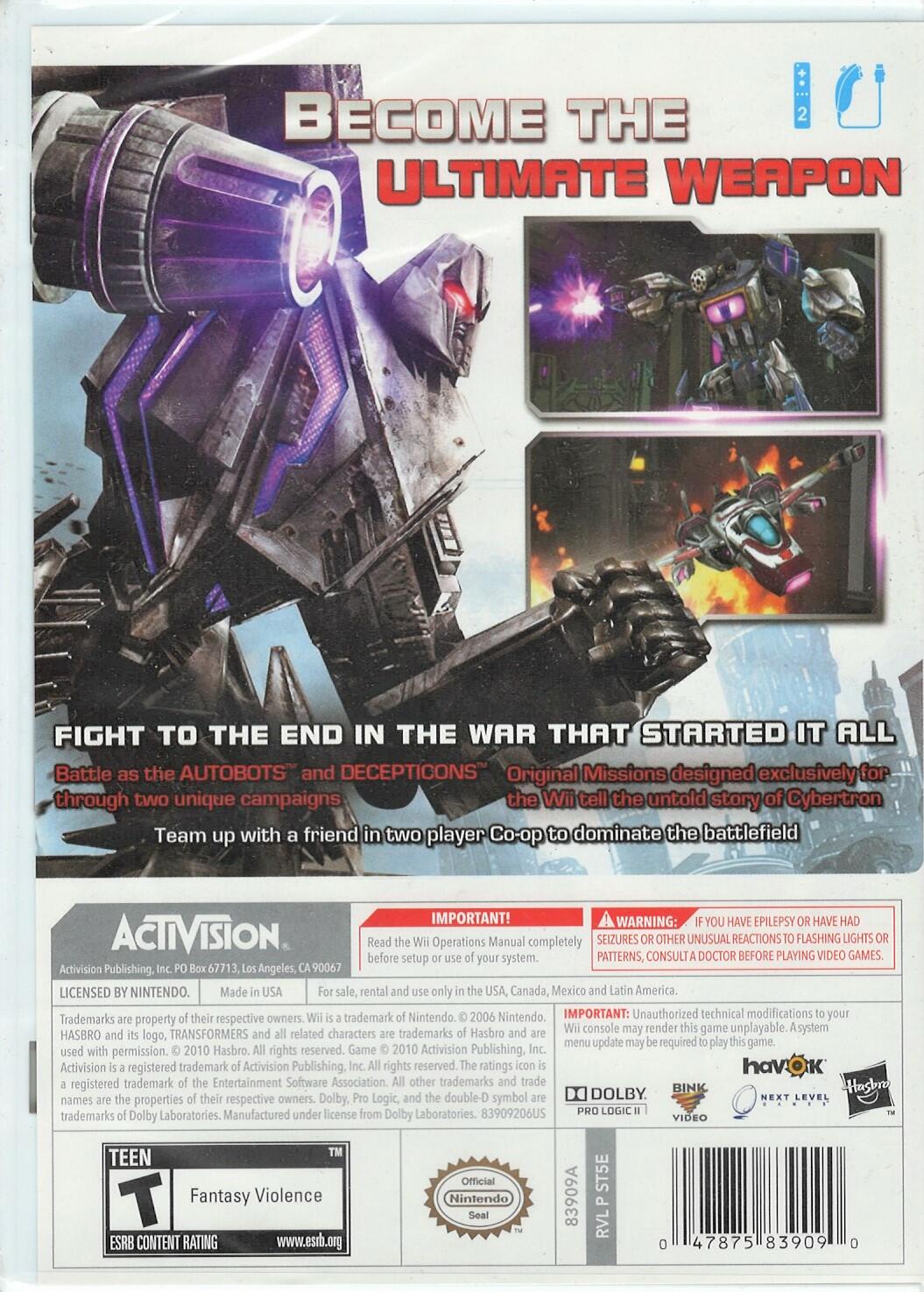 Transformers: Cybertron Adventures - Nintendo Wii