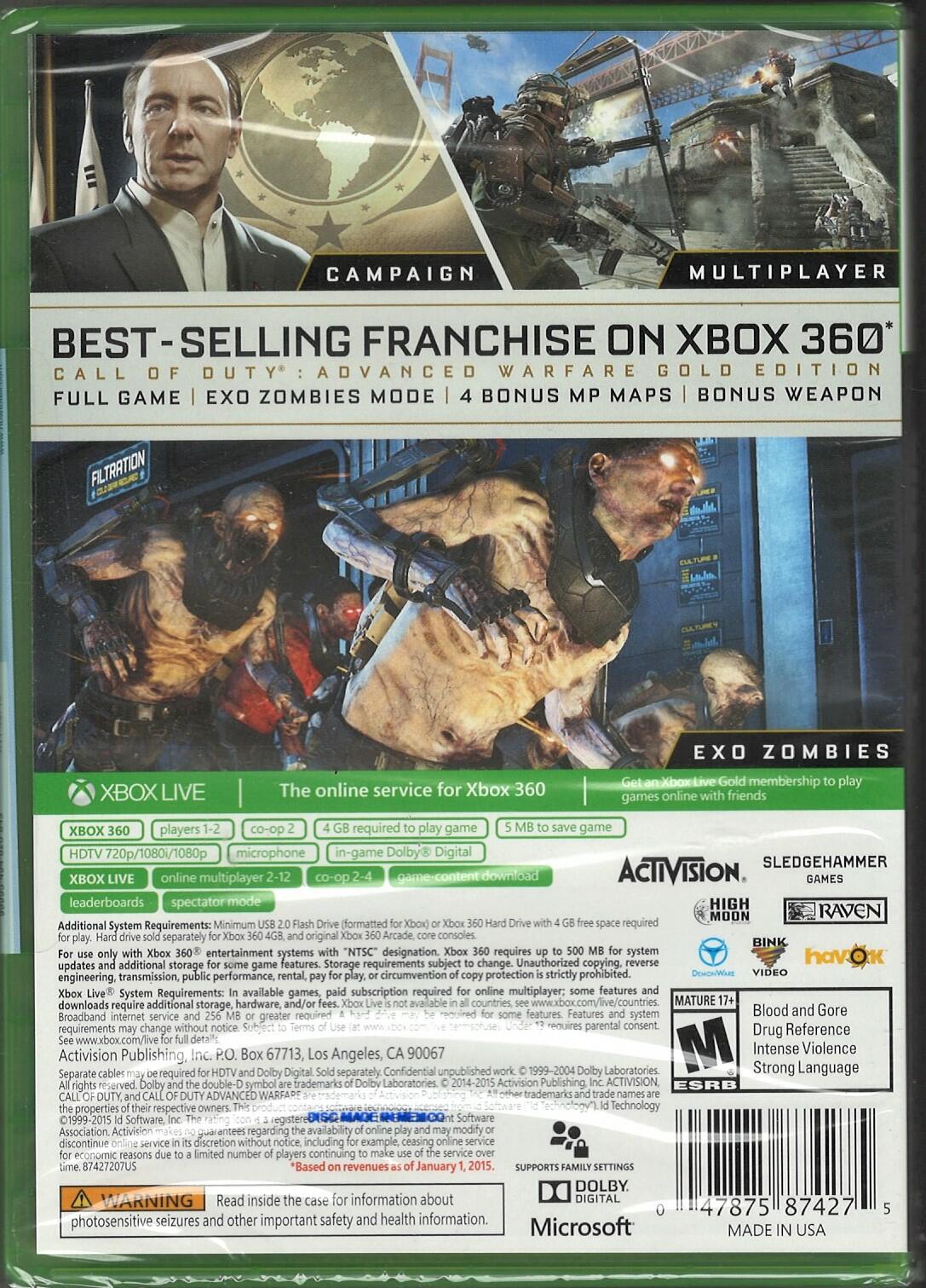 Call of Duty: Advanced Warfare Gold Edition - Xbox 360