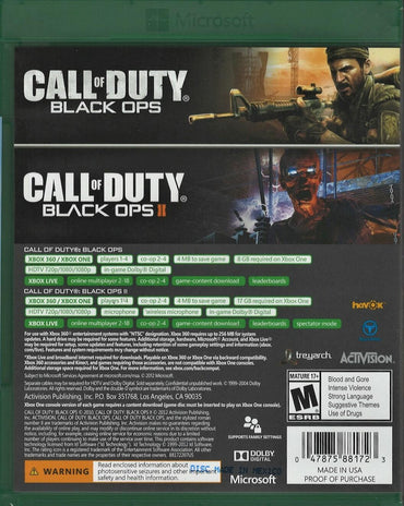 Call of Duty: Black Ops 1 & 2 Combo Pack - Xbox 360/Xbox One