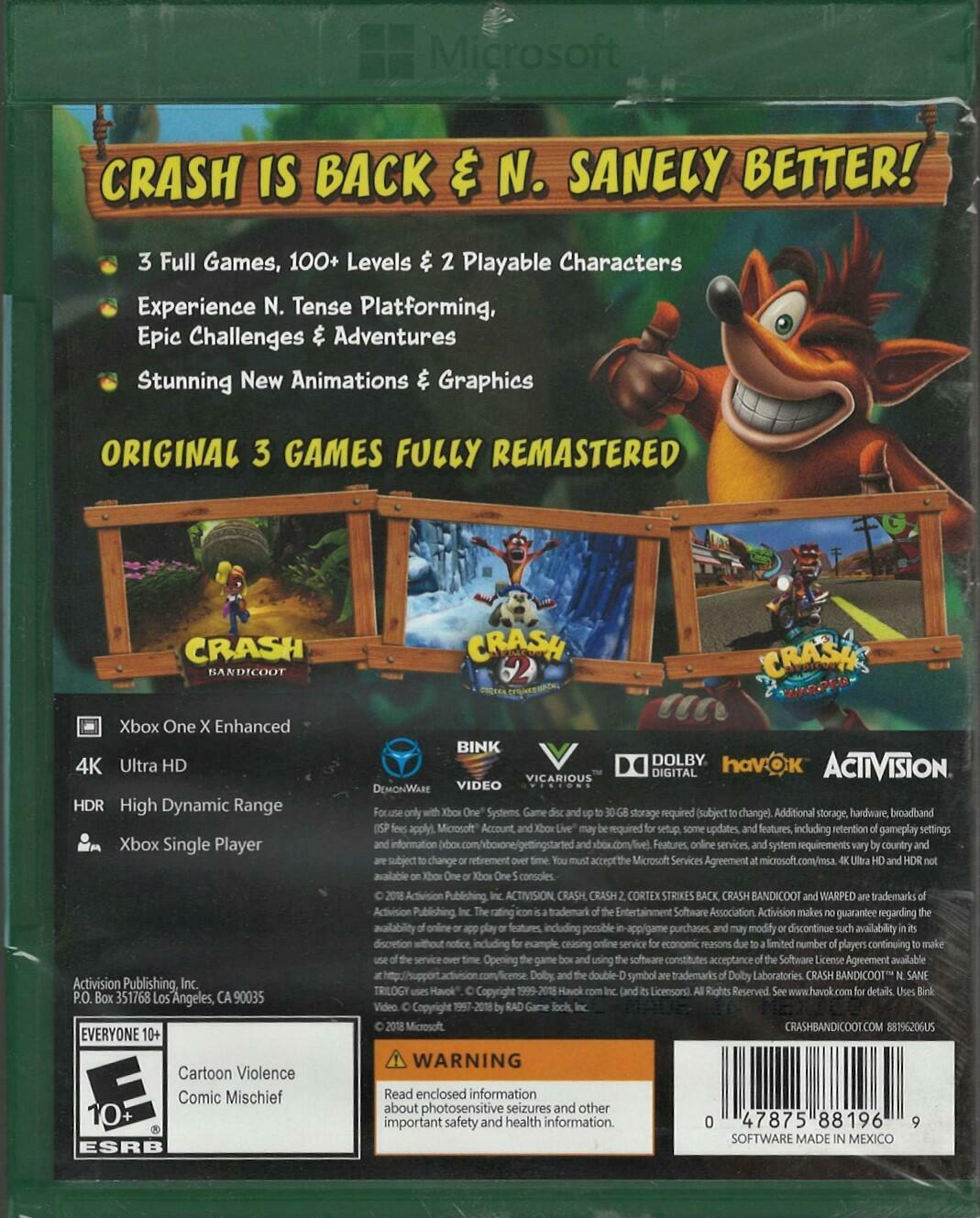 Crash Bandicoot N. Sane Trilogy 2.00 - Xbox One