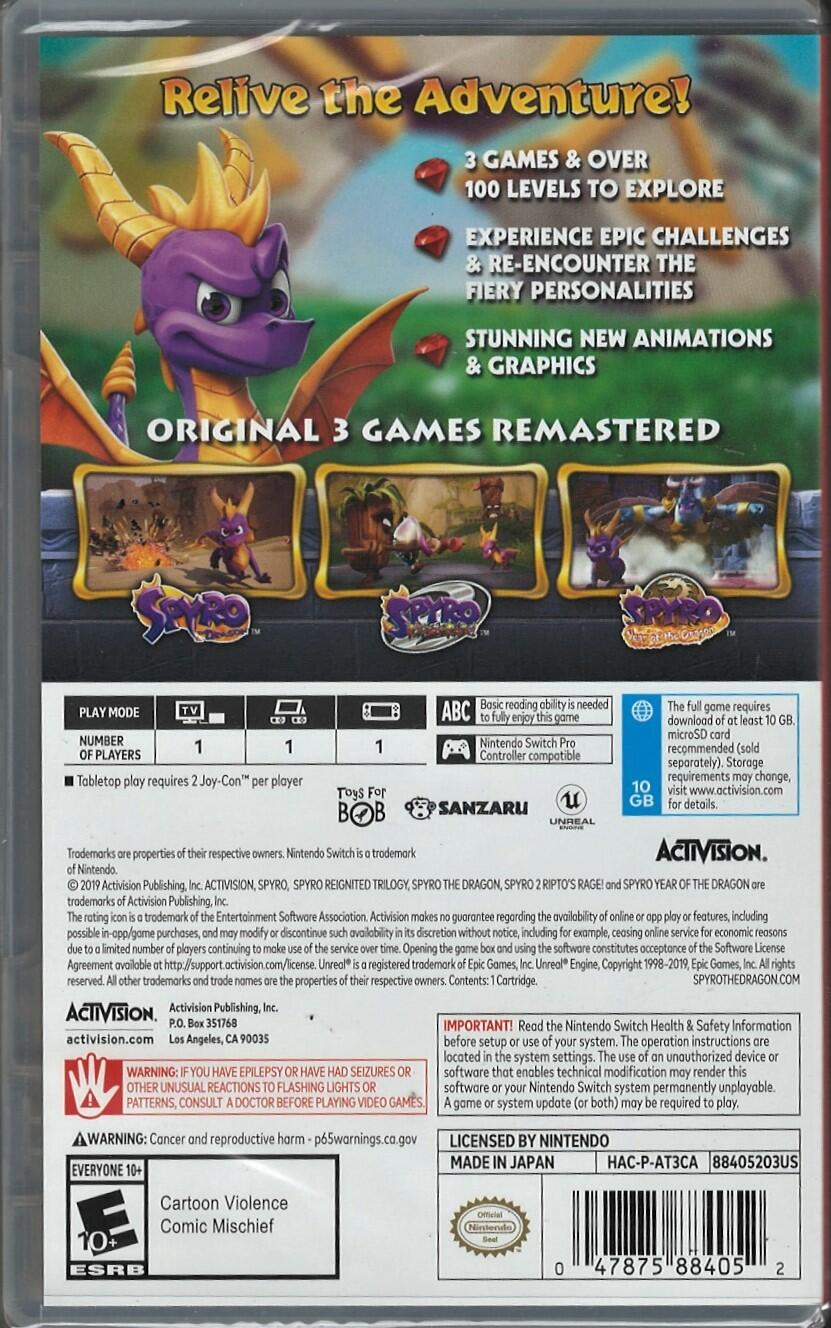 Spyro Reignited Trilogy - Nintendo Switch