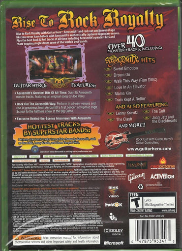 Guitar Hero Aerosmith - XBox 360