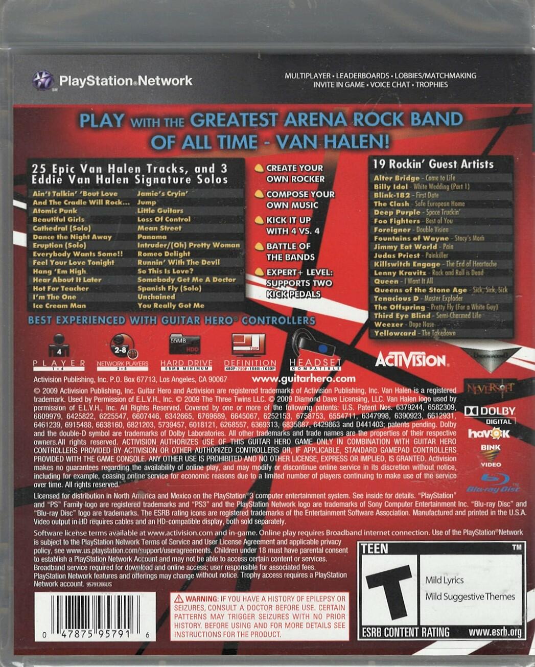 Guitar Hero: Van Halen - PlayStation 3