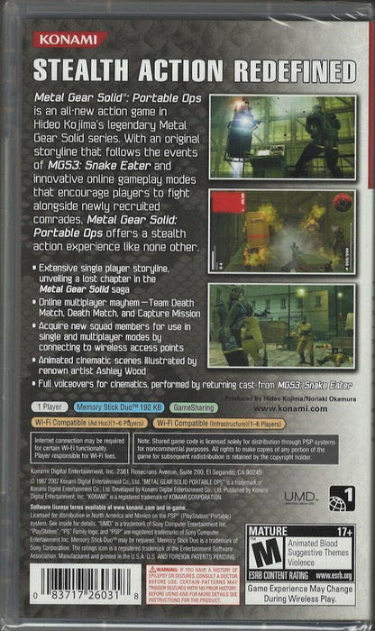 Metal Gear Solid: Portable Ops - Sony PSP