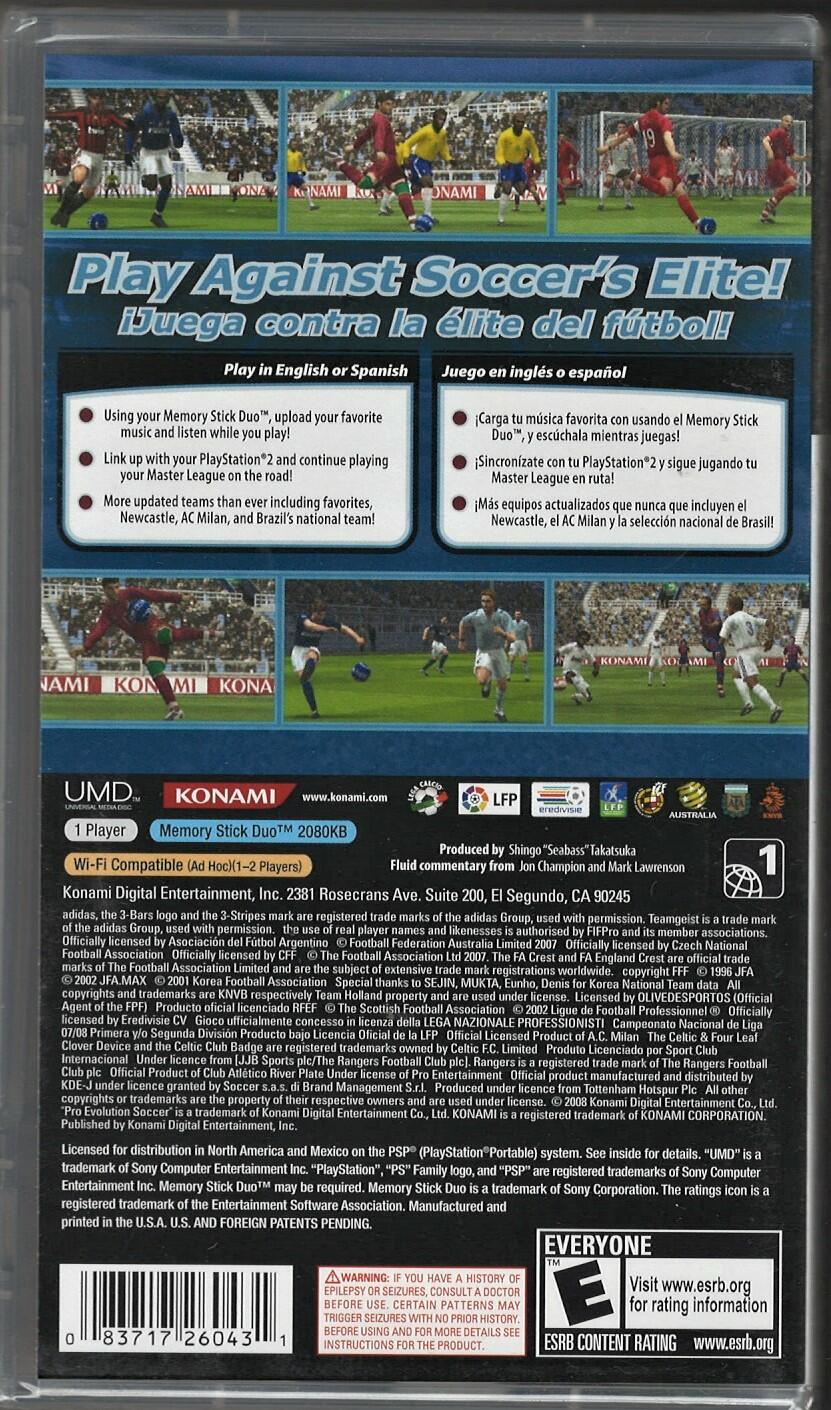 Pro Evolution Soccer 2008 - PlayStation Portable