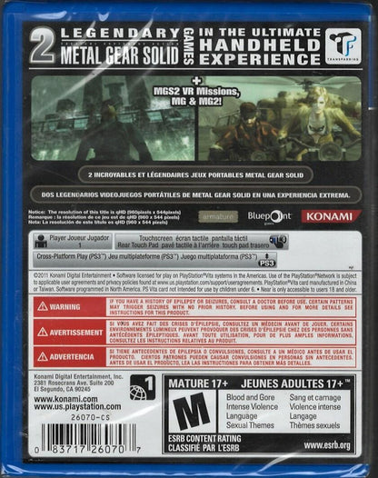 Metal Gear Solid HD Collection - PlayStation Vita