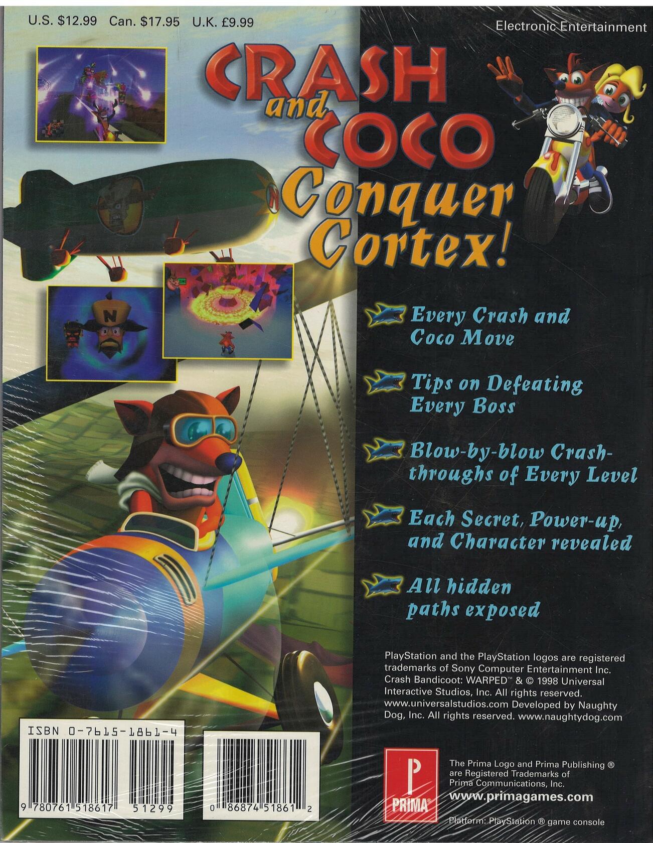 Crash Bandicoot 3: Warped( prima's Official Strategy Guide)