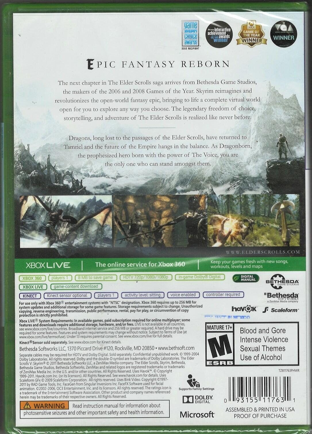 The Elder Scrolls V: Skyrim (Platinum Hits) - Xbox 360