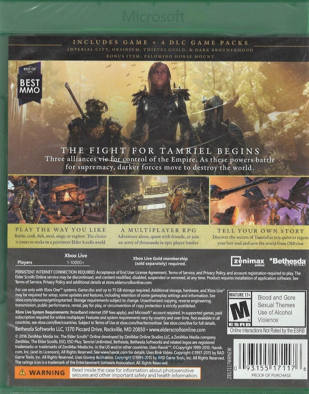 The Elder Scrolls Online: Gold Edition - Xbox One